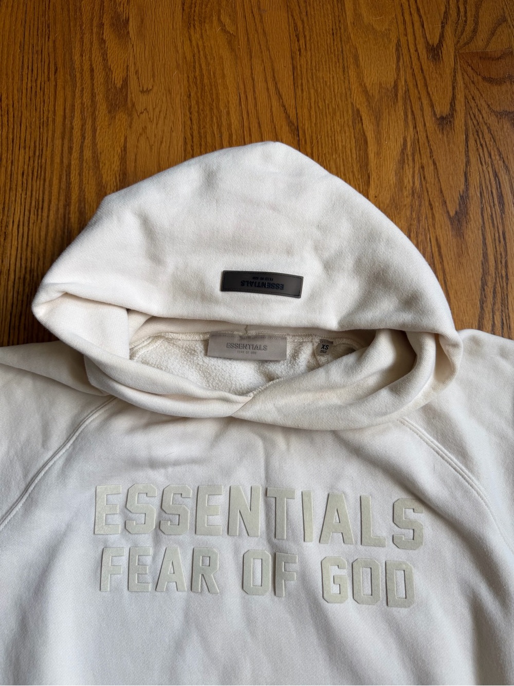 Essentials Men’s Cream Pullover Hoodie